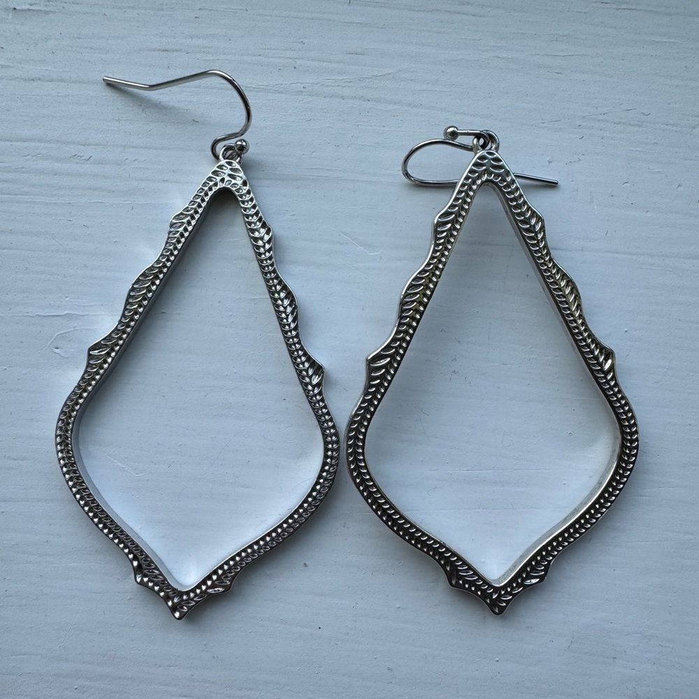 Kendra Scott Silver Frame Earrings